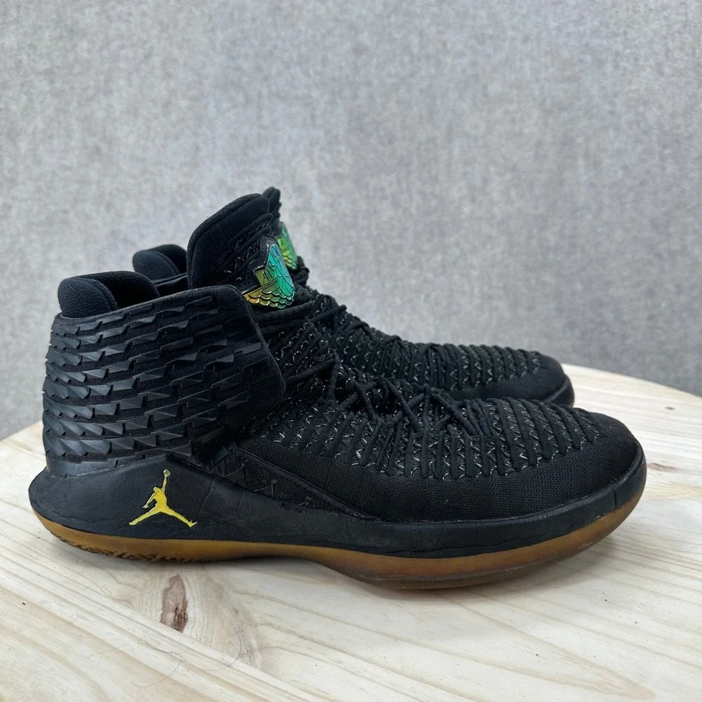Jordan XXXII Black Cat Basketball Shoes Black Gum AA1253-003 Mens 14 Mid Top